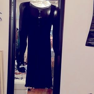 little black dress long sleeve, black mini. Express size 1/2
